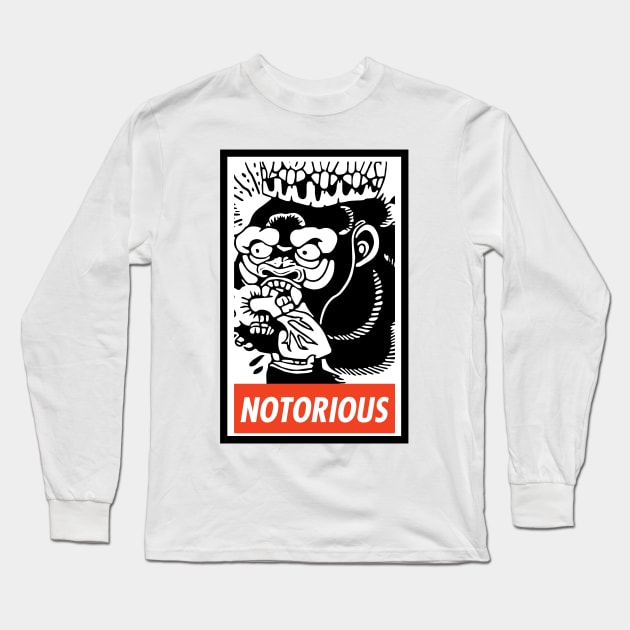 Notorious Gorilla Long Sleeve T-Shirt by dajabal